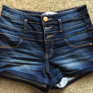 No Boundaries NOBO short shorts denim mid-rise